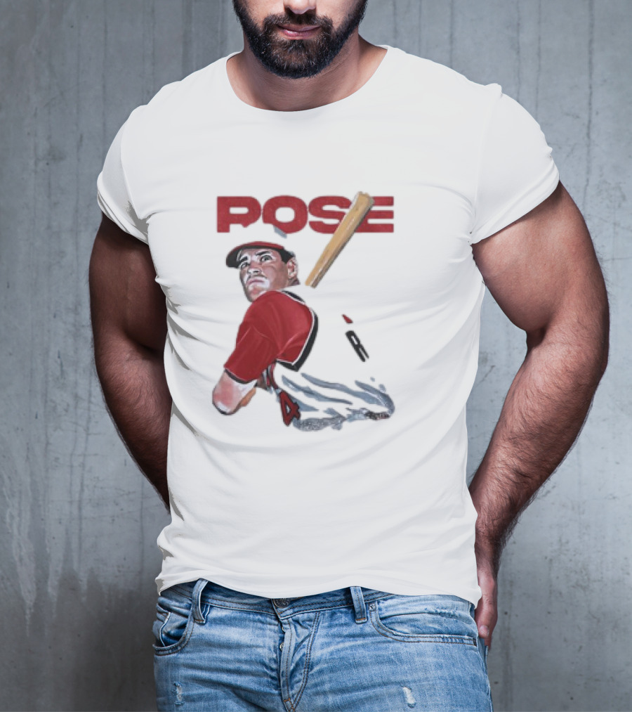 PO$E Pete Rose Baseball Bat Sports T-Shirt
