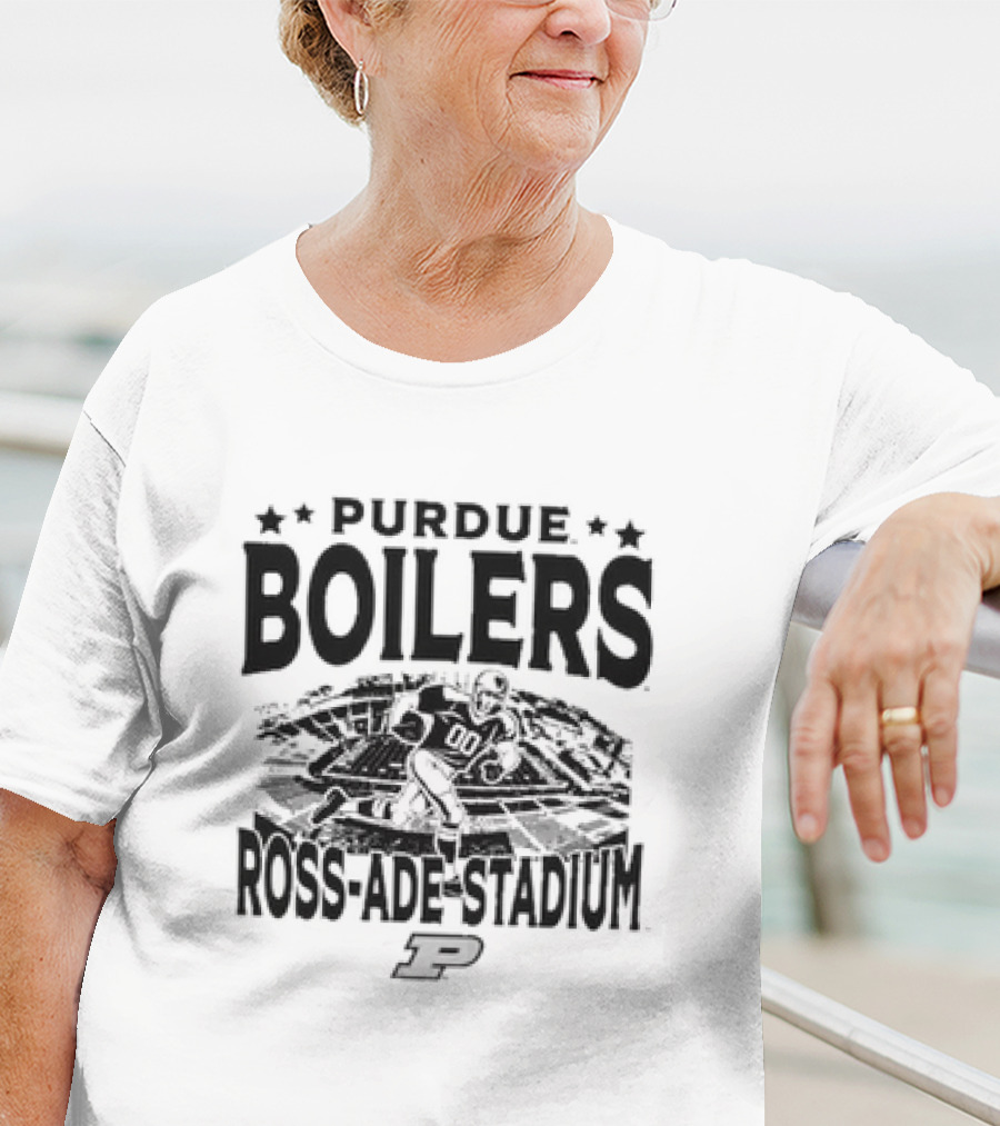 Purdue Boilers Ross Ade Stadium Vintage Football Player P T-Shirt