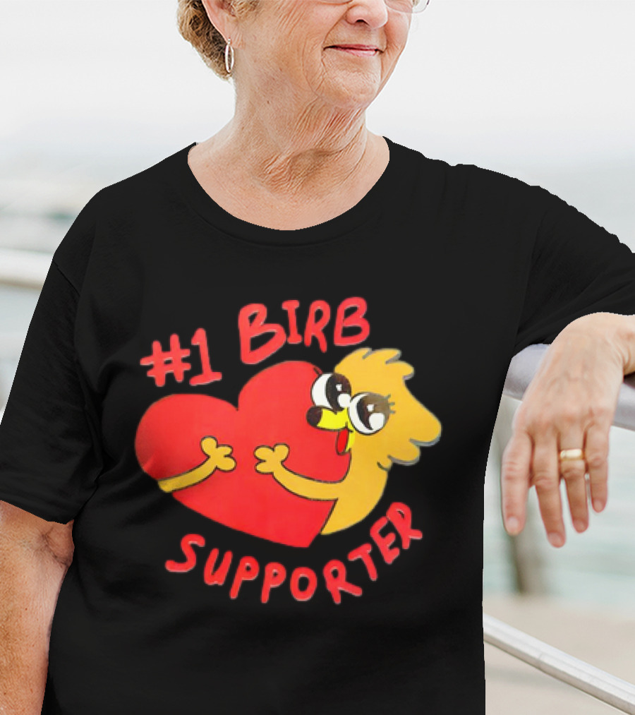 1 Birb Supporter Heart Hug T-Shirt