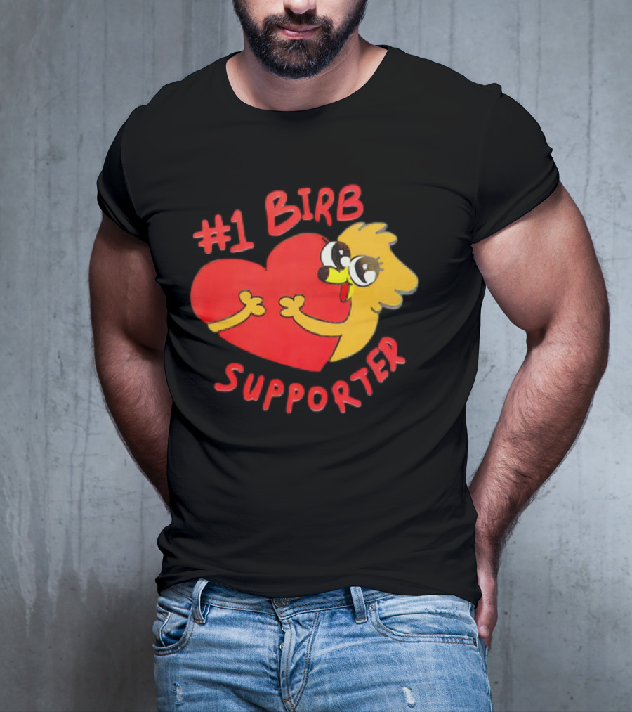 1 Birb Supporter Heart Hug T-Shirt