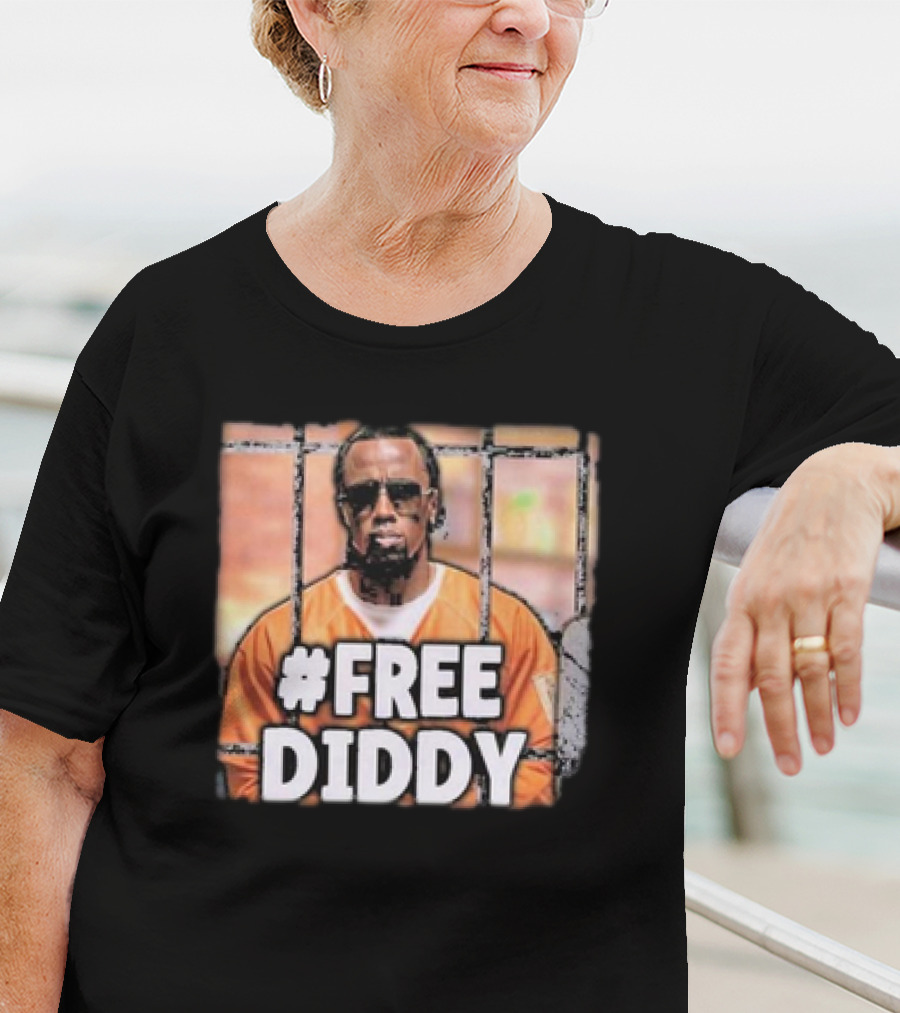FreeDiddy Free Diddy Orange Prison Bars T-Shirt