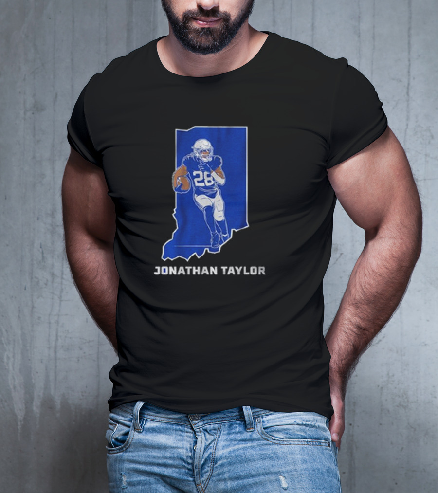 Indianapolis Colts Jonathan Taylor 28 Indiana Star T-Shirt