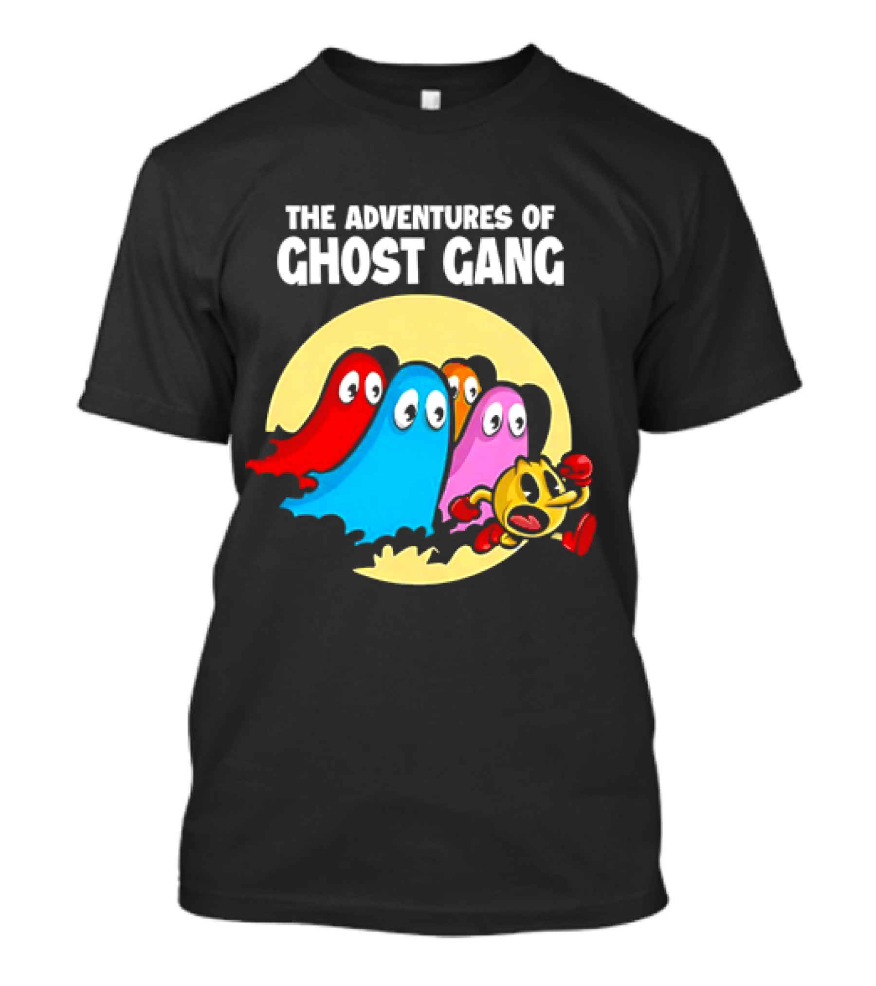 Pac-Man And The Ghosts X The Adventures Of Tintin The Adventures Of Ghost Gang T-Shirt