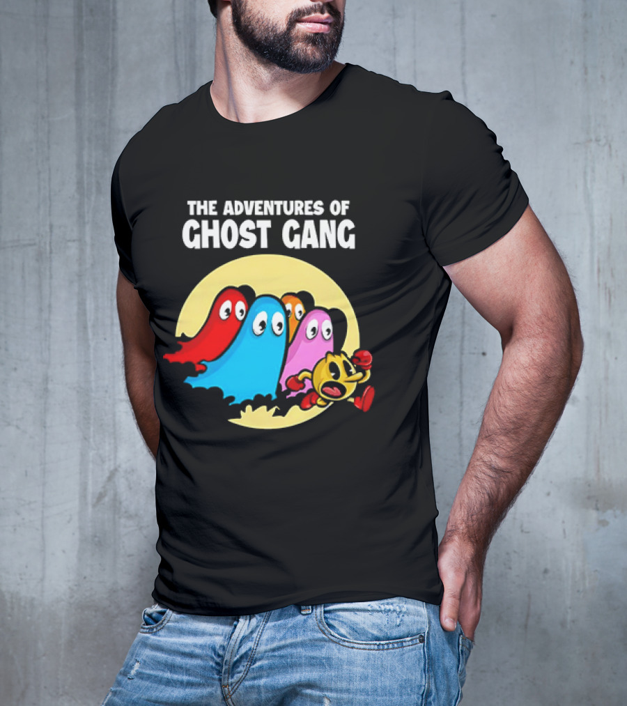 Pac-Man And The Ghosts X The Adventures Of Tintin The Adventures Of Ghost Gang T-Shirt