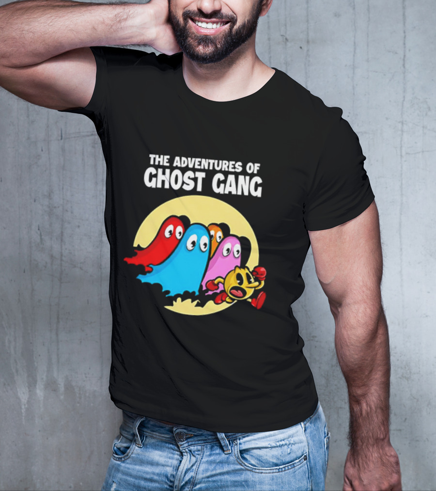 Pac-Man And The Ghosts X The Adventures Of Tintin The Adventures Of Ghost Gang T-Shirt