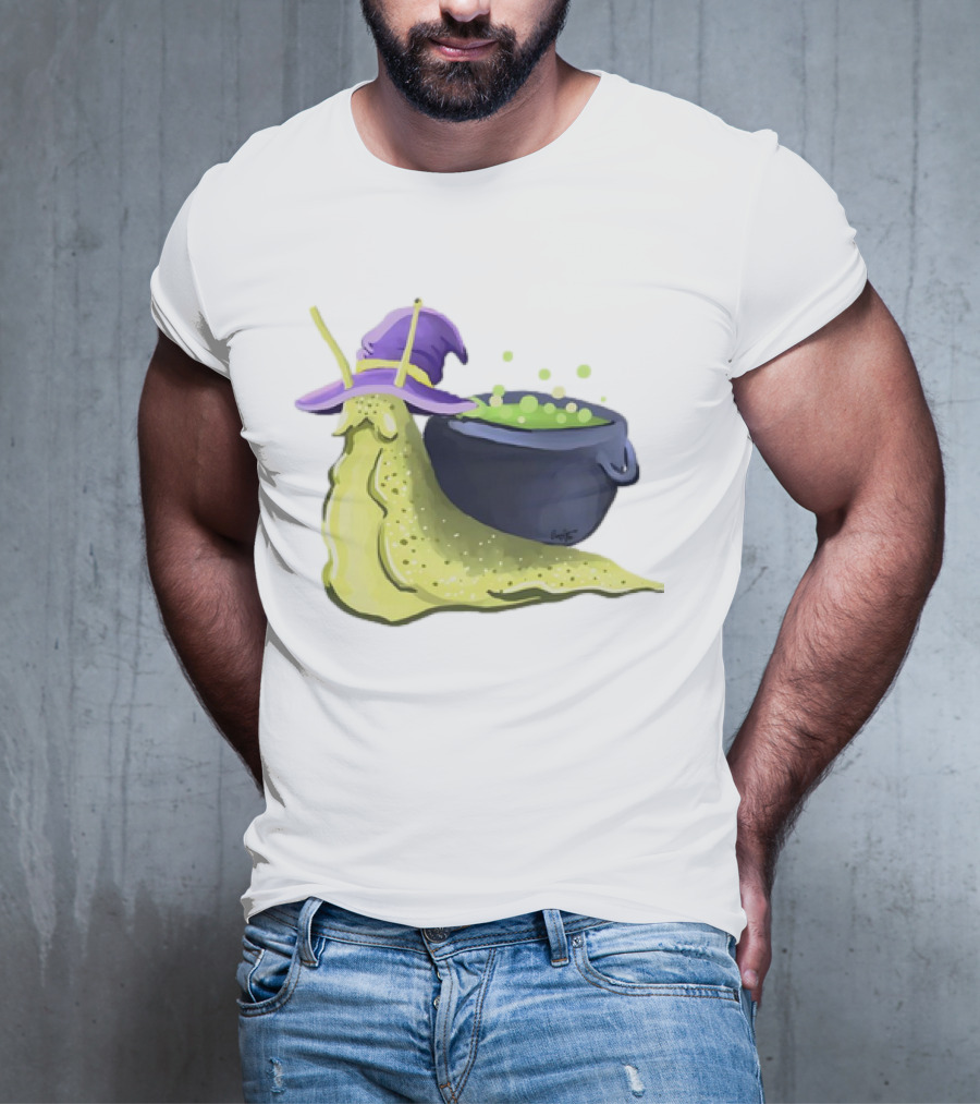 Cauldron Snail Classic Witch Hat Potion Magic T-Shirt