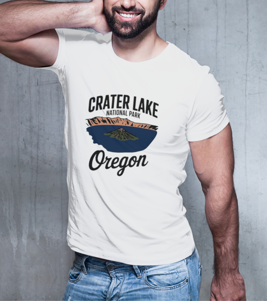 Crater Lake National Park Oregon Scenic Retro Exploration T-Shirt