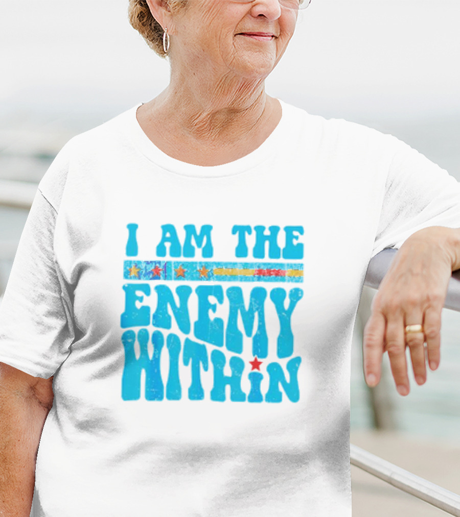 I Am The Enemy Within Retro America T-Shirt