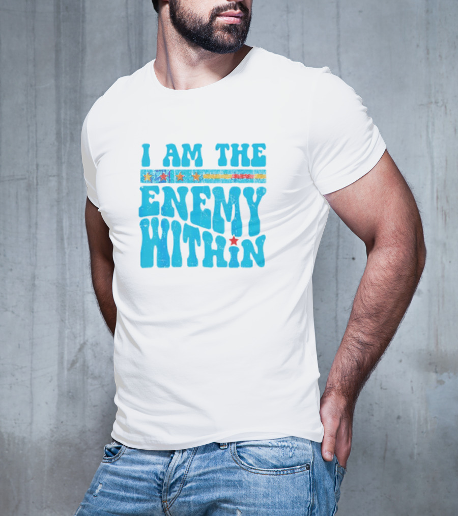 I Am The Enemy Within Retro America T-Shirt