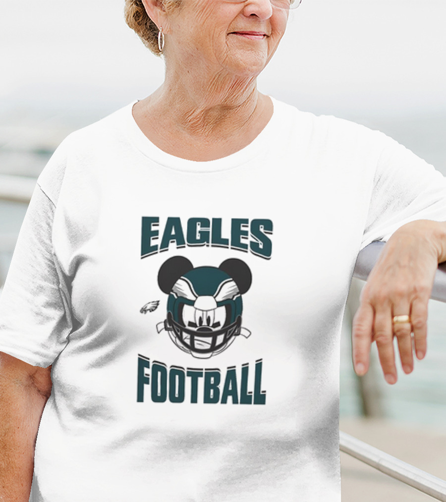 Eagles Football Mickey Mouse Helmet Philadelphia T-Shirt