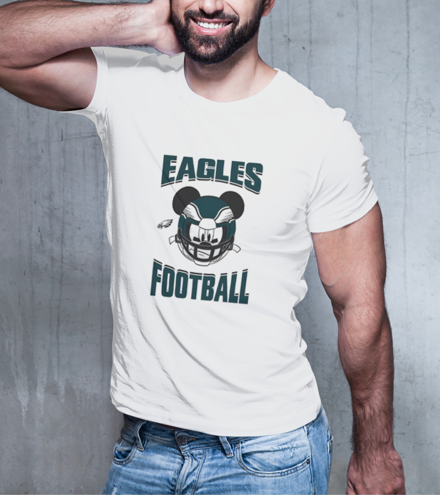 Eagles Football Mickey Mouse Helmet Philadelphia T-Shirt