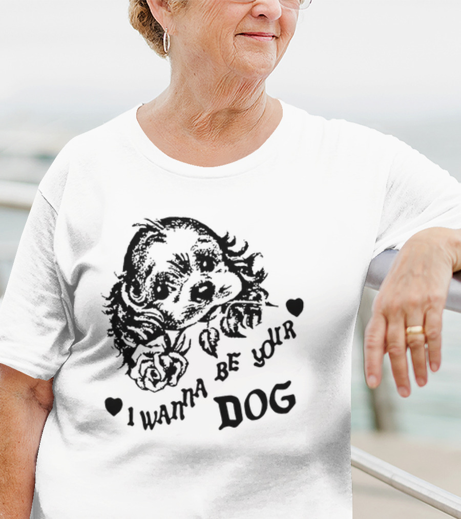 I Wanna Be Your Dog Bread And Water Print T-Shirt