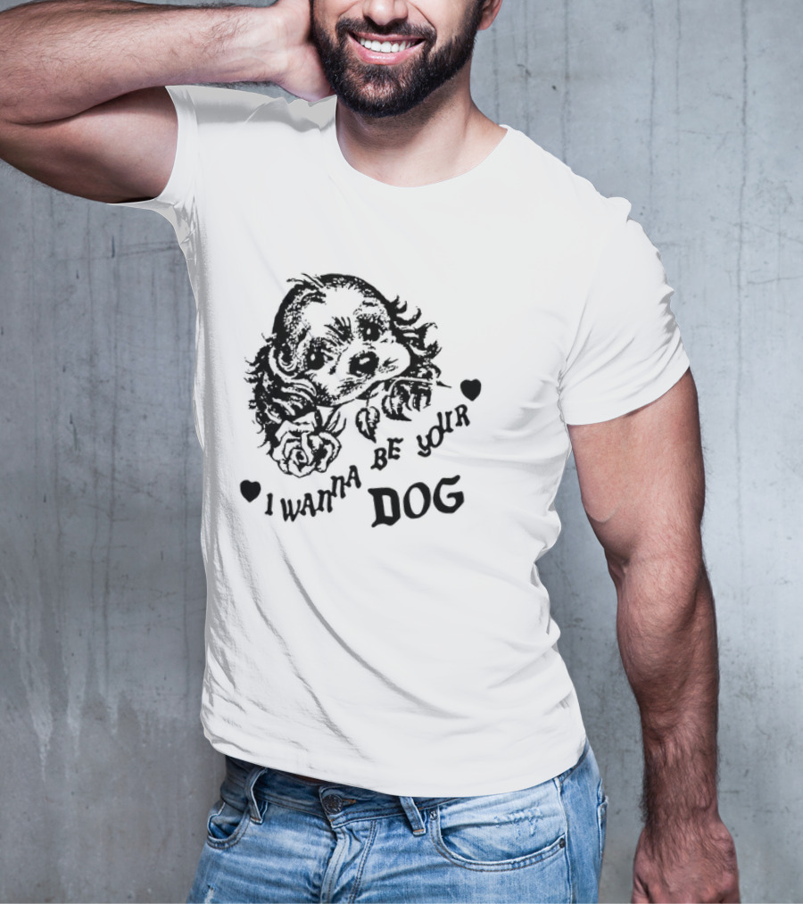 I Wanna Be Your Dog Bread And Water Print T-Shirt
