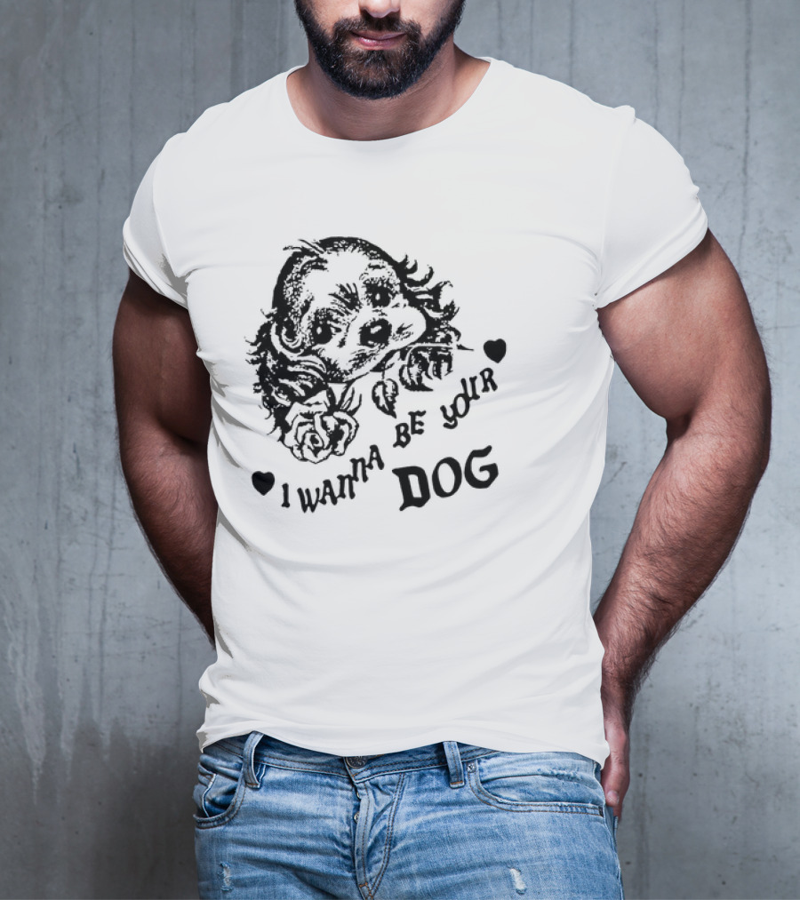 I Wanna Be Your Dog Bread And Water Print T-Shirt