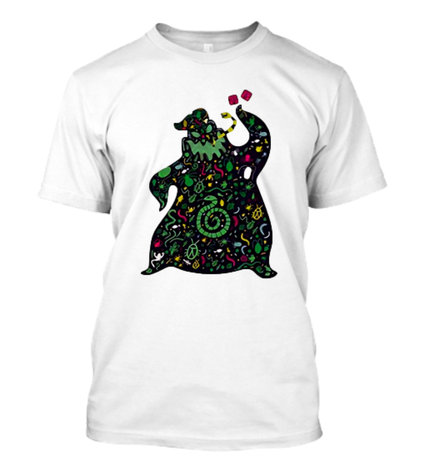 Bugs And Oogie Boogie Colorful Swirl And Leaf T-Shirt