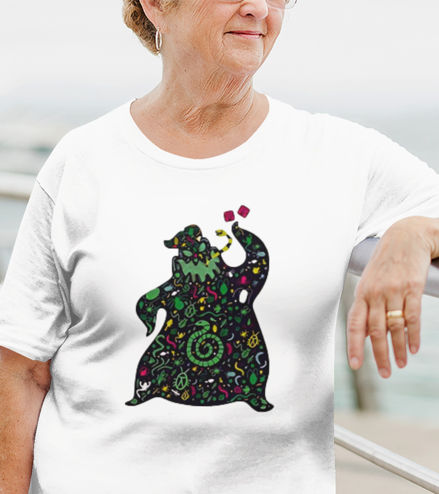 Bugs And Oogie Boogie Colorful Swirl And Leaf T-Shirt