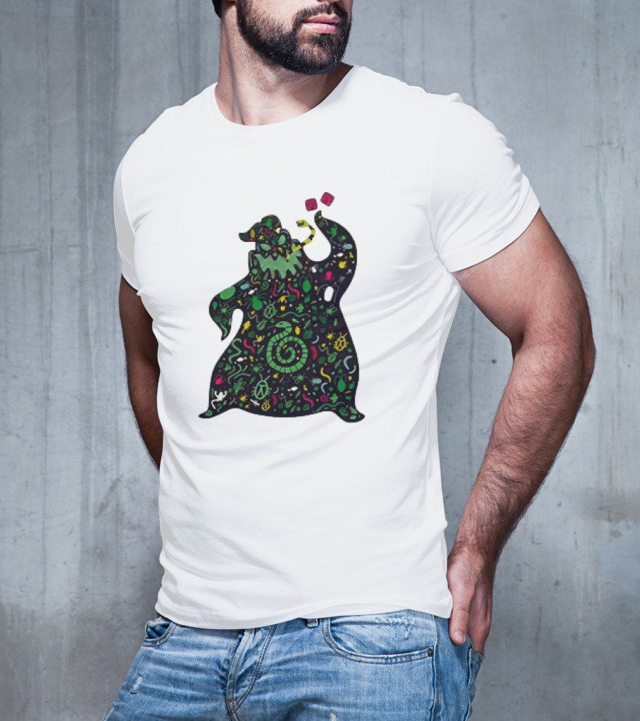 Bugs And Oogie Boogie Colorful Swirl And Leaf T-Shirt