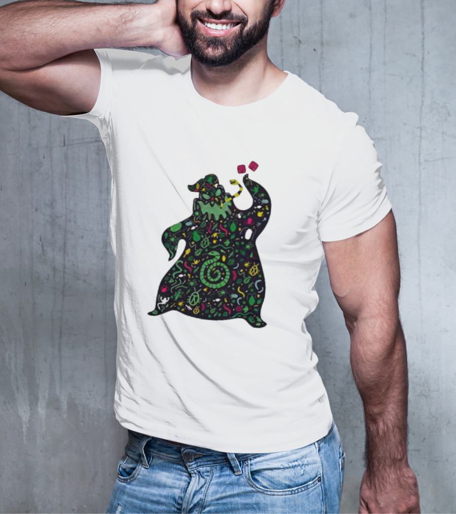 Bugs And Oogie Boogie Colorful Swirl And Leaf T-Shirt