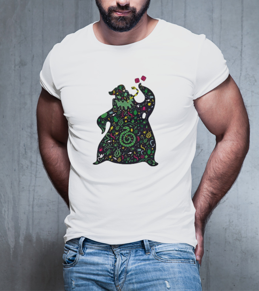 Bugs And Oogie Boogie Colorful Swirl And Leaf T-Shirt