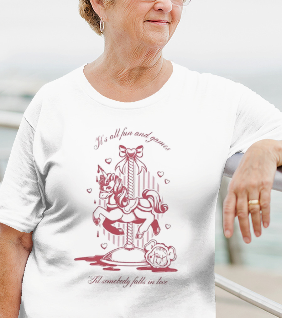 It's All Fun And Games 'Til Somebody Falls In Love Carousel Unicorn Melanie Martinez T-Shirt