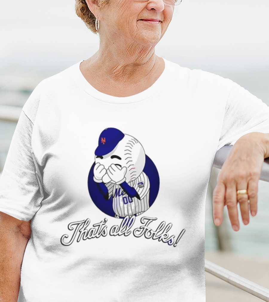 New York Mets Baseball That’s All Folks Logo Character T-Shirt