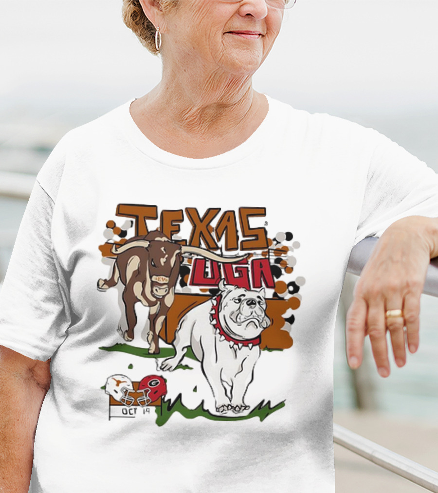 Texas Longhorns UGA Bulldogs October 19 Showdown T-Shirt