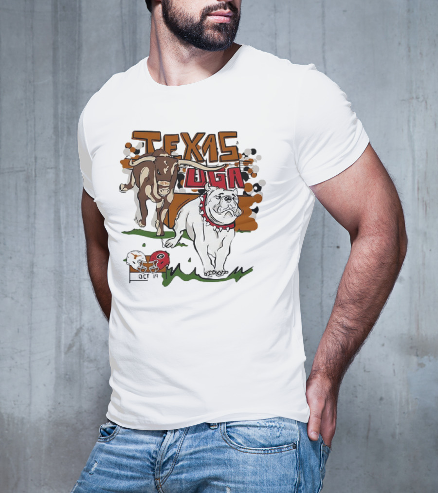 Texas Longhorns UGA Bulldogs October 19 Showdown T-Shirt