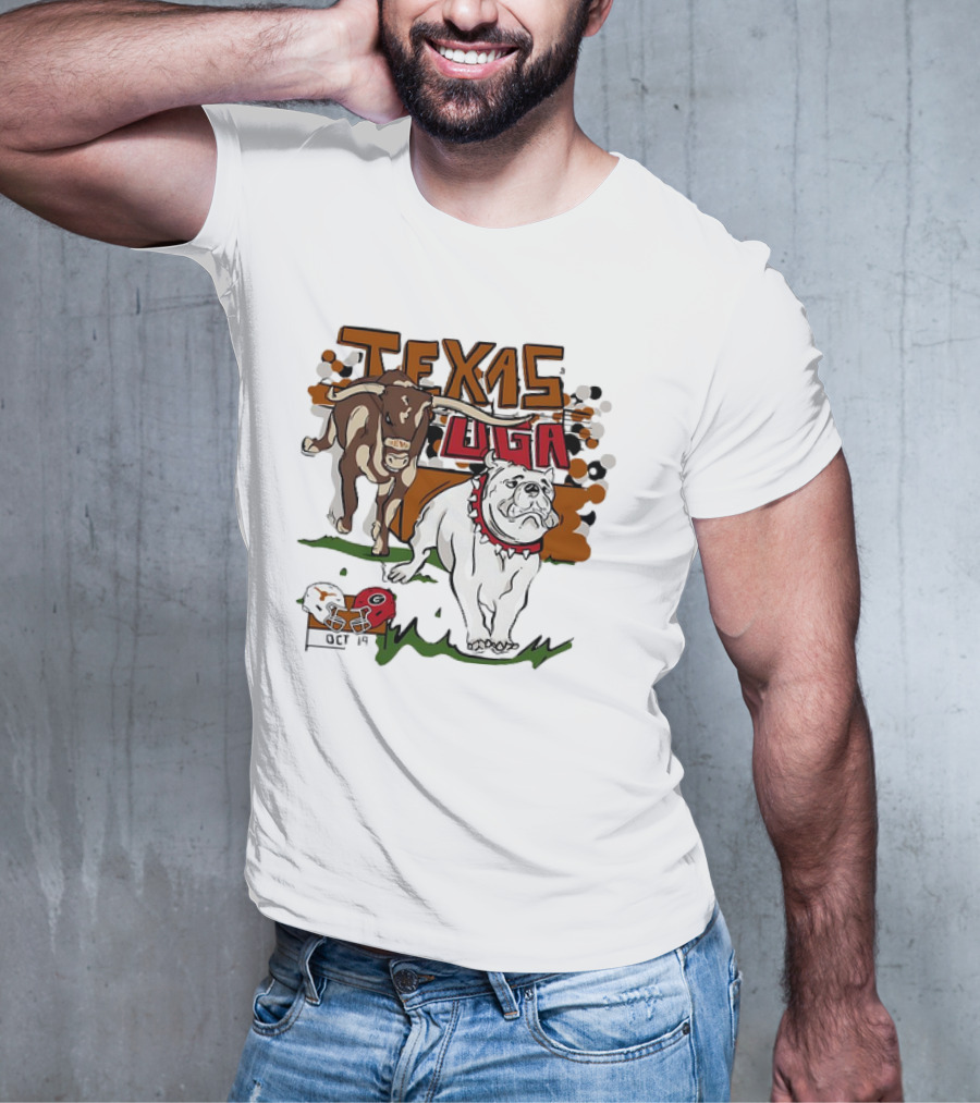 Texas Longhorns UGA Bulldogs October 19 Showdown T-Shirt
