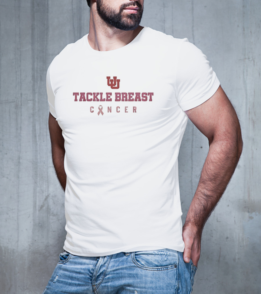 Utah U Tackle Breast Cancer Pink Ribbon Awareness T-Shirt