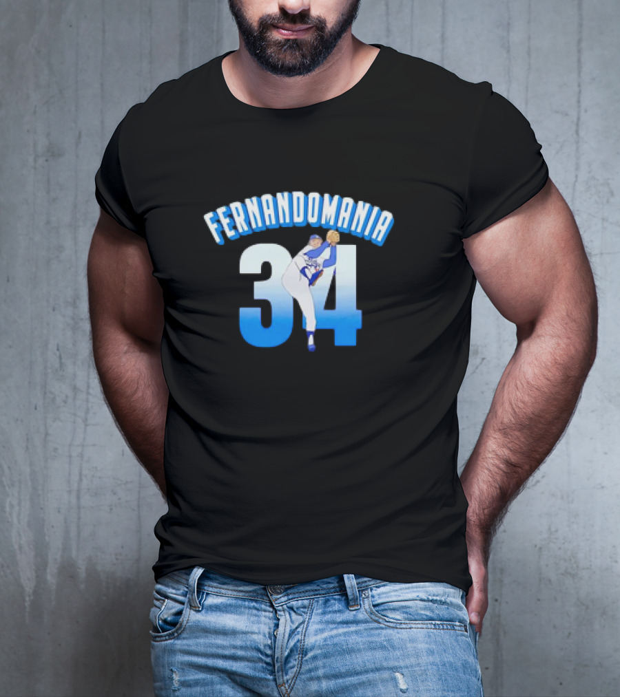 Fernandomania Vintage 34 Baseball Pitcher Iconic T-Shirt