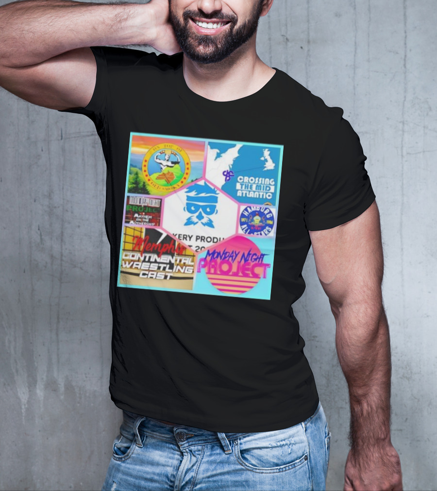 Memphis Continental Wrestling Cast Monday Night Project Crossing The Mid Atlantic T-Shirt