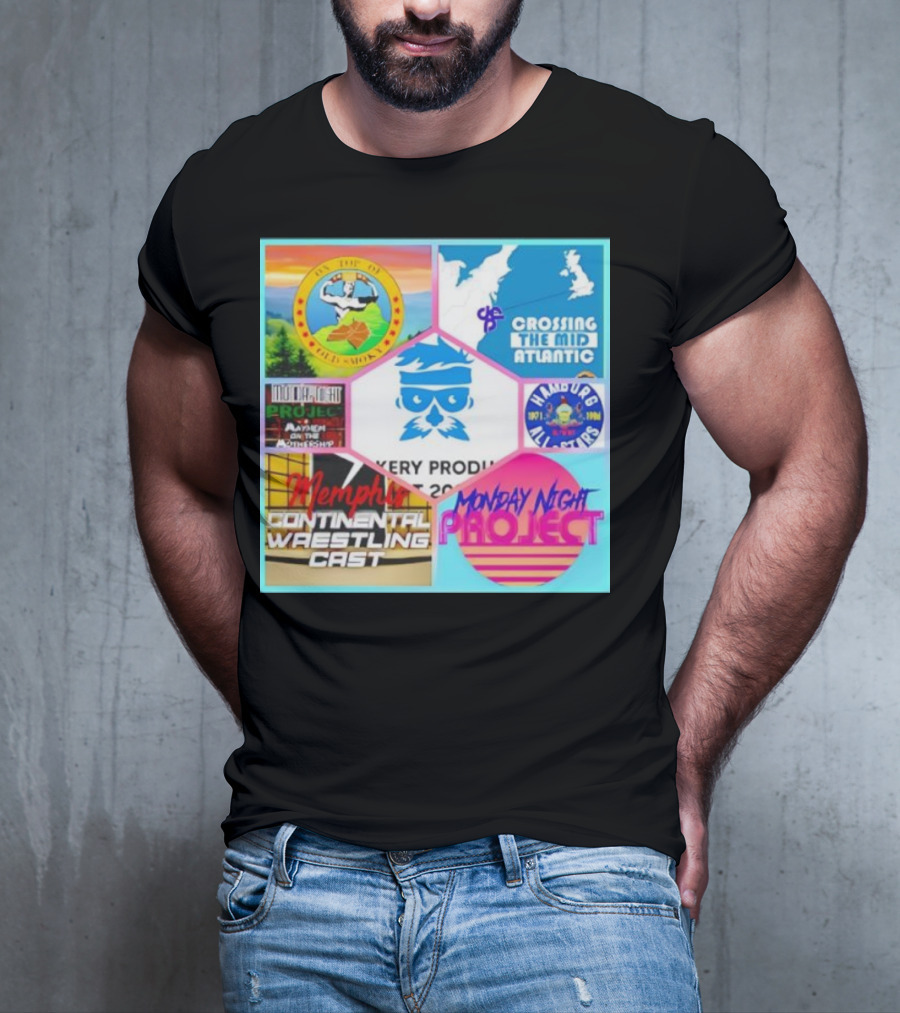 Memphis Continental Wrestling Cast Monday Night Project Crossing The Mid Atlantic T-Shirt