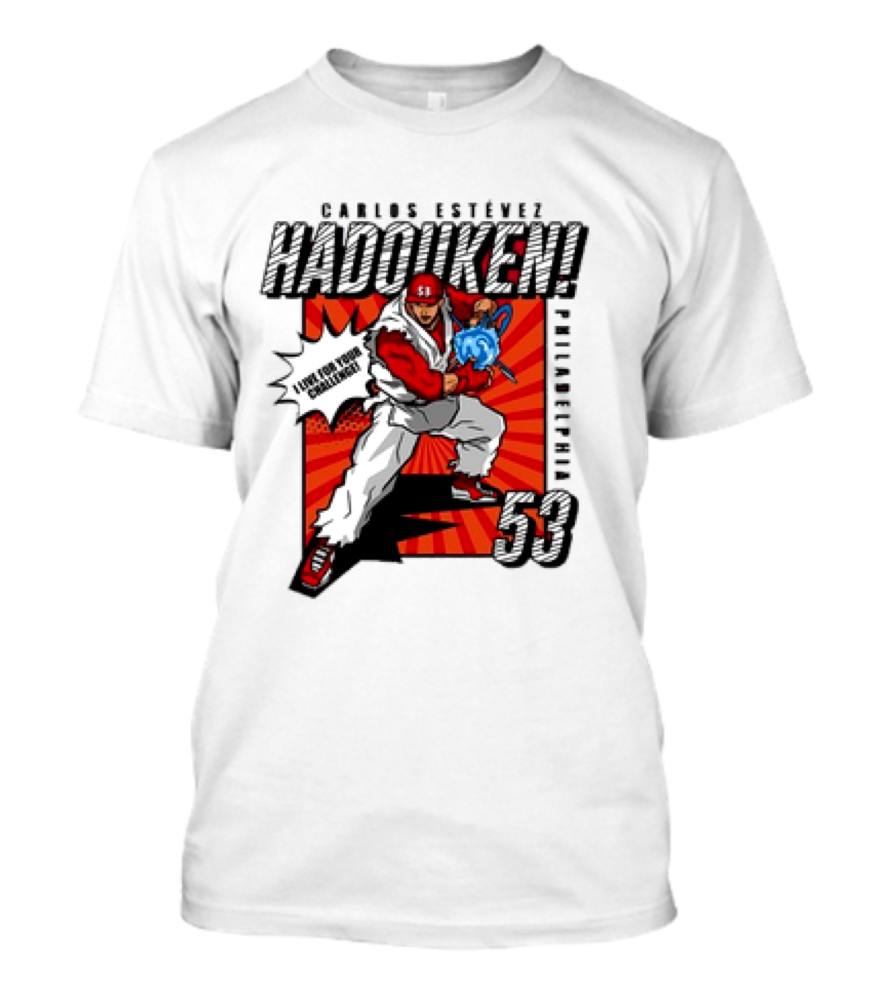 Carlos Estévez HADOUKEN Philadelphia 53 Fighter Explosion T-Shirt