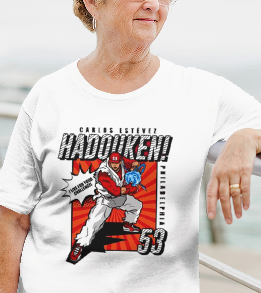 Carlos Estévez HADOUKEN Philadelphia 53 Fighter Explosion T-Shirt