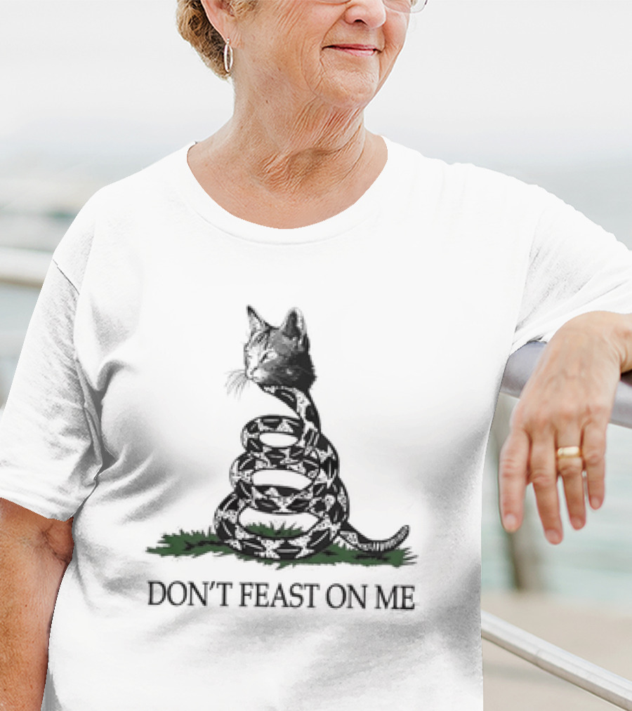 Don’t Feast On Me Gadsden Cat Snake Fusion T-Shirt
