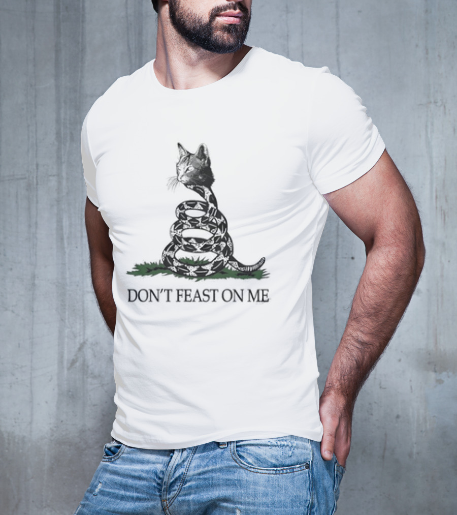 Don’t Feast On Me Gadsden Cat Snake Fusion T-Shirt