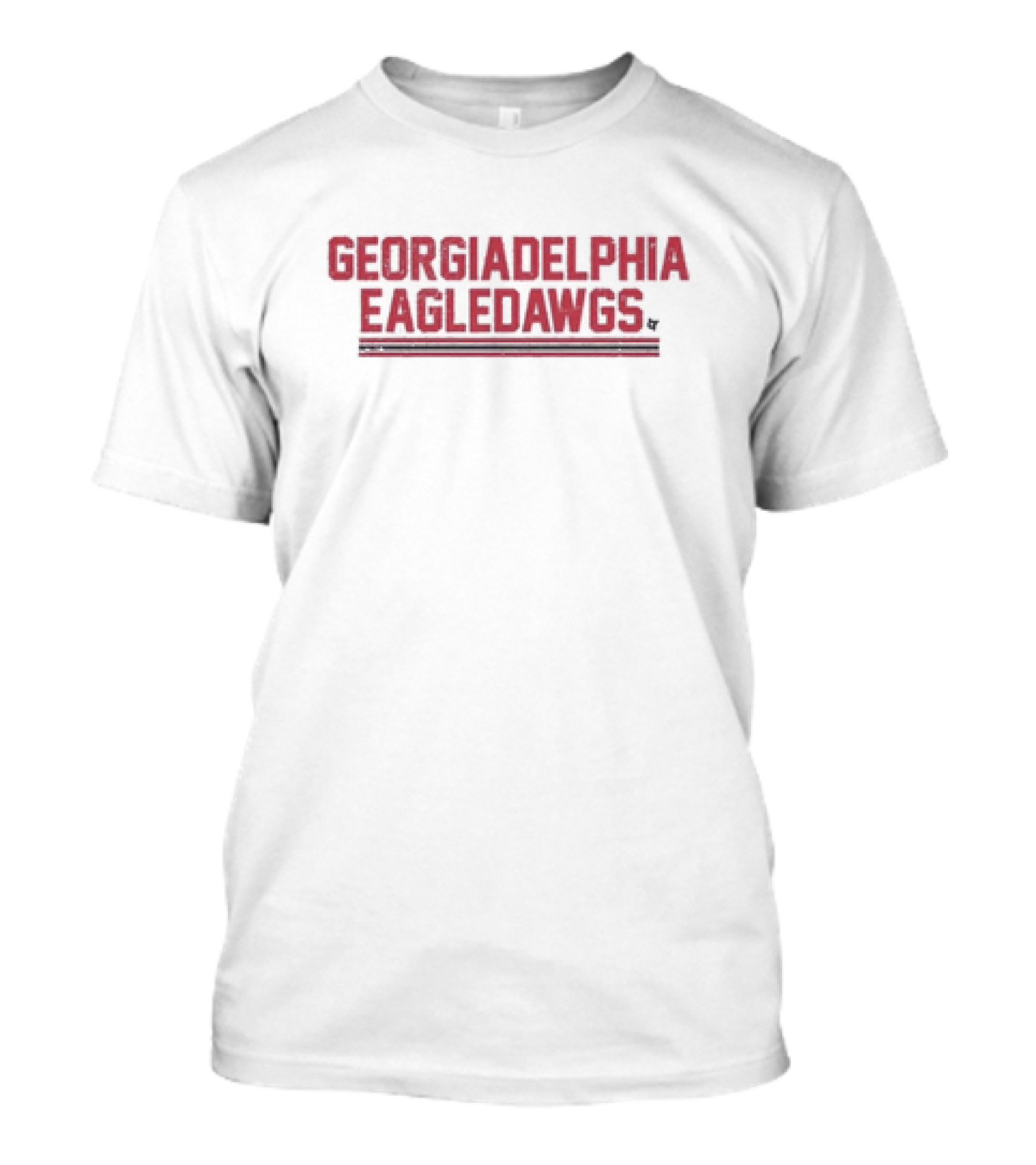 GEORGIADELPHIA EAGLEDAWGS Football Fans Hybrid Team Names T-Shirt
