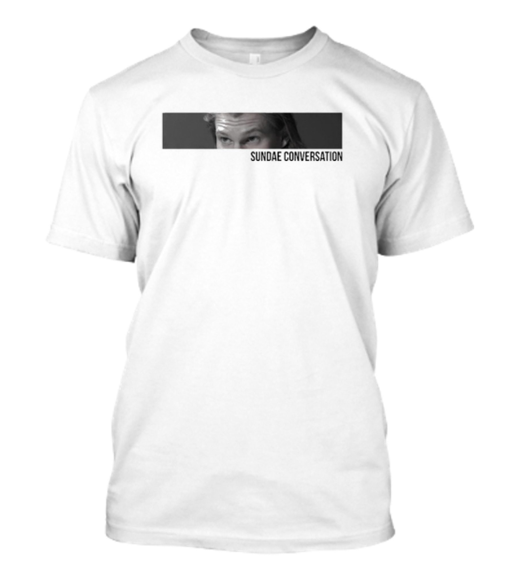 Sundae Conversation Eyes Peeking Expression T-Shirt
