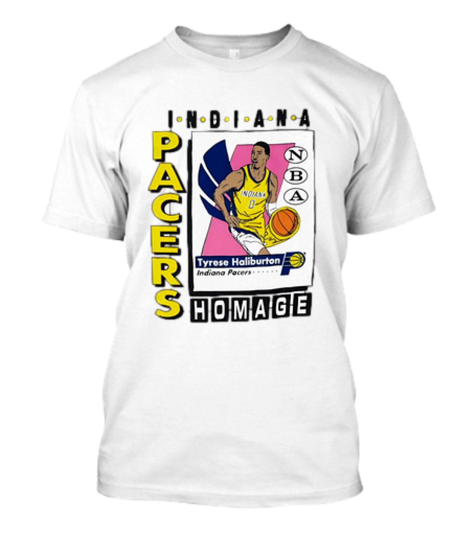 Tyrese Haliburton Indiana Pacers NBA Homage Vintage Skybox T-Shirt