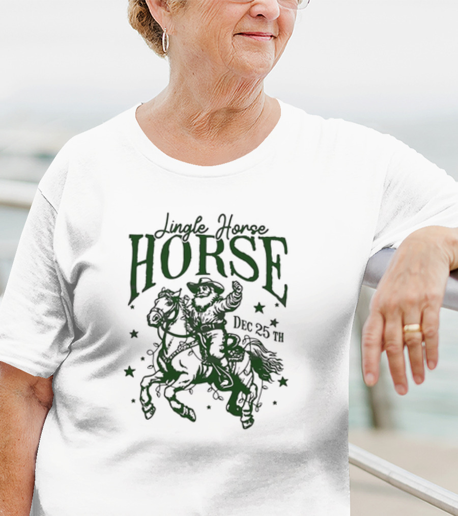 Jingle Horse Howdy Santa Rodeo Dec 25th Christmas T-Shirt