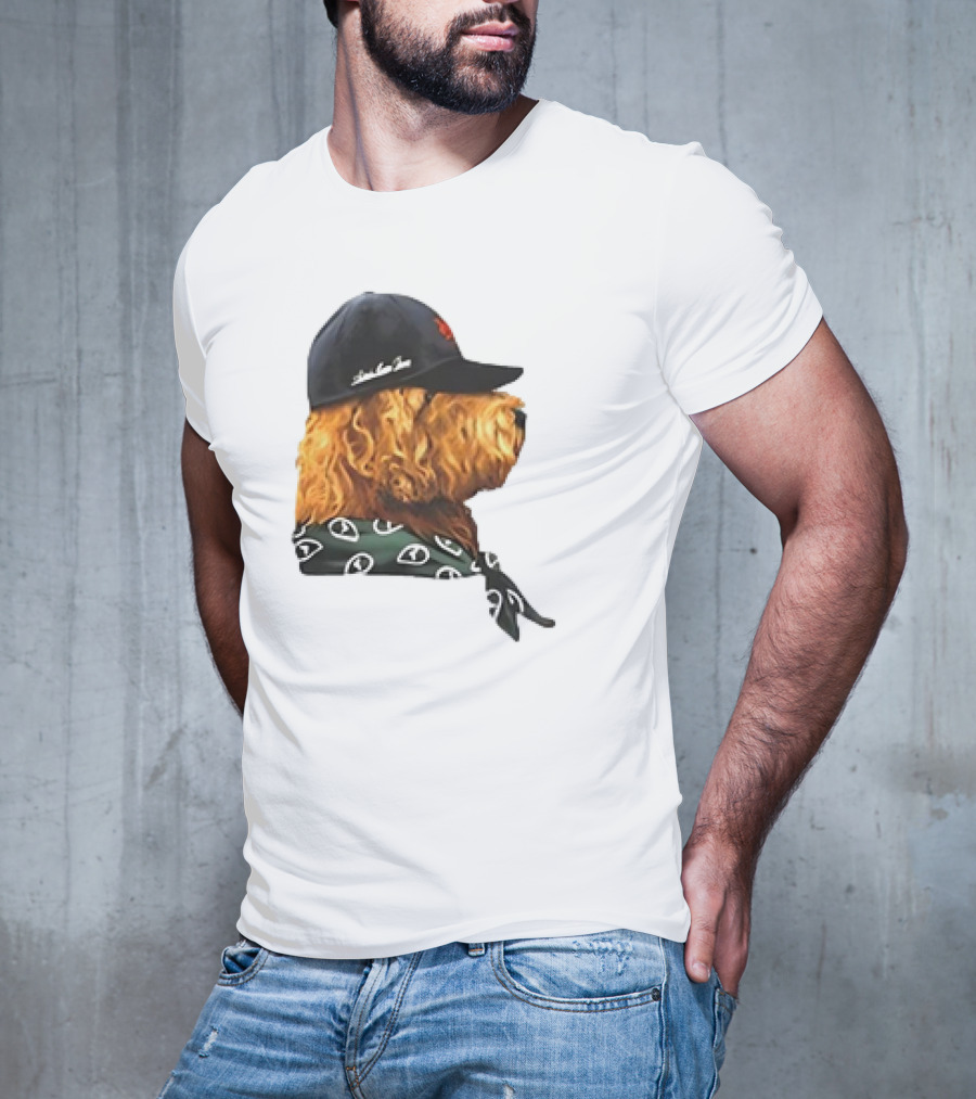 Aime Leon Dore Buddy Dog Wearing Cap And Scarf T-Shirt