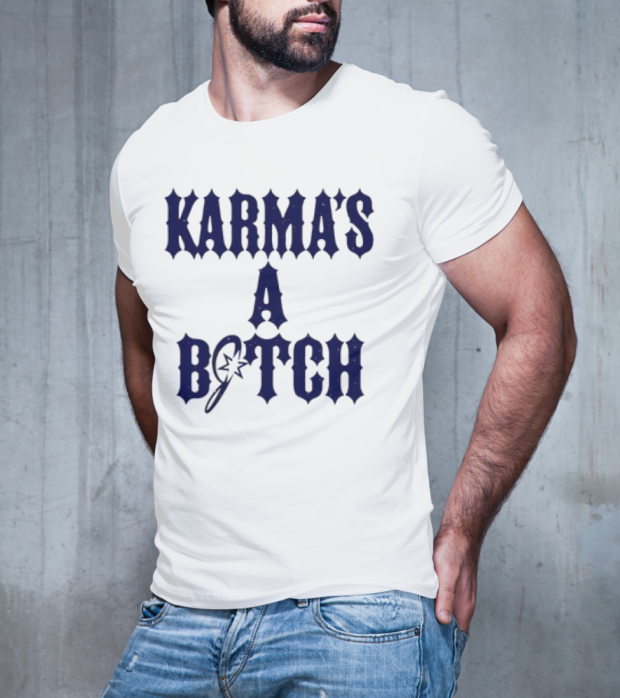 Karma's A Bitch Magic Wand Stars T-Shirt