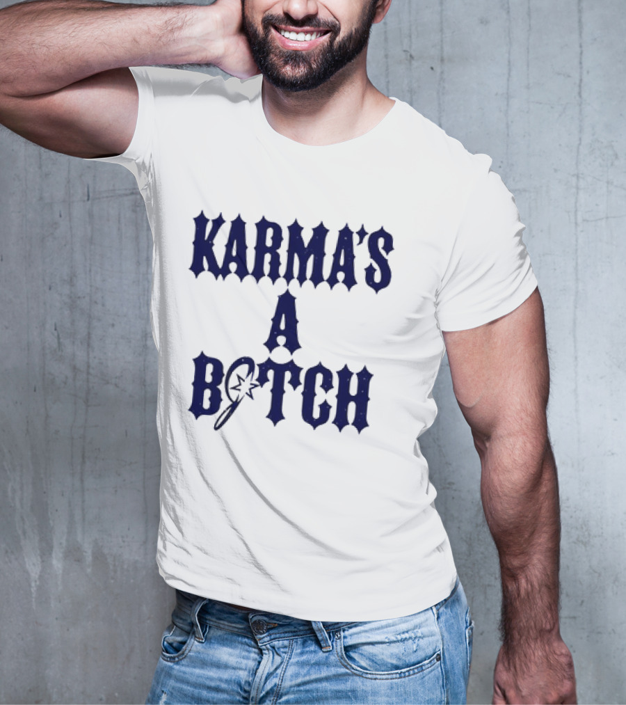 Karma's A Bitch Magic Wand Stars T-Shirt