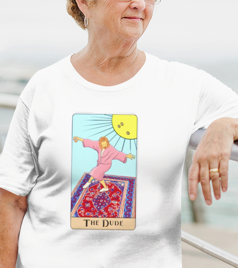 The Dude Tarot Card The Big Lebowski Bowling Rug Sun T-Shirt