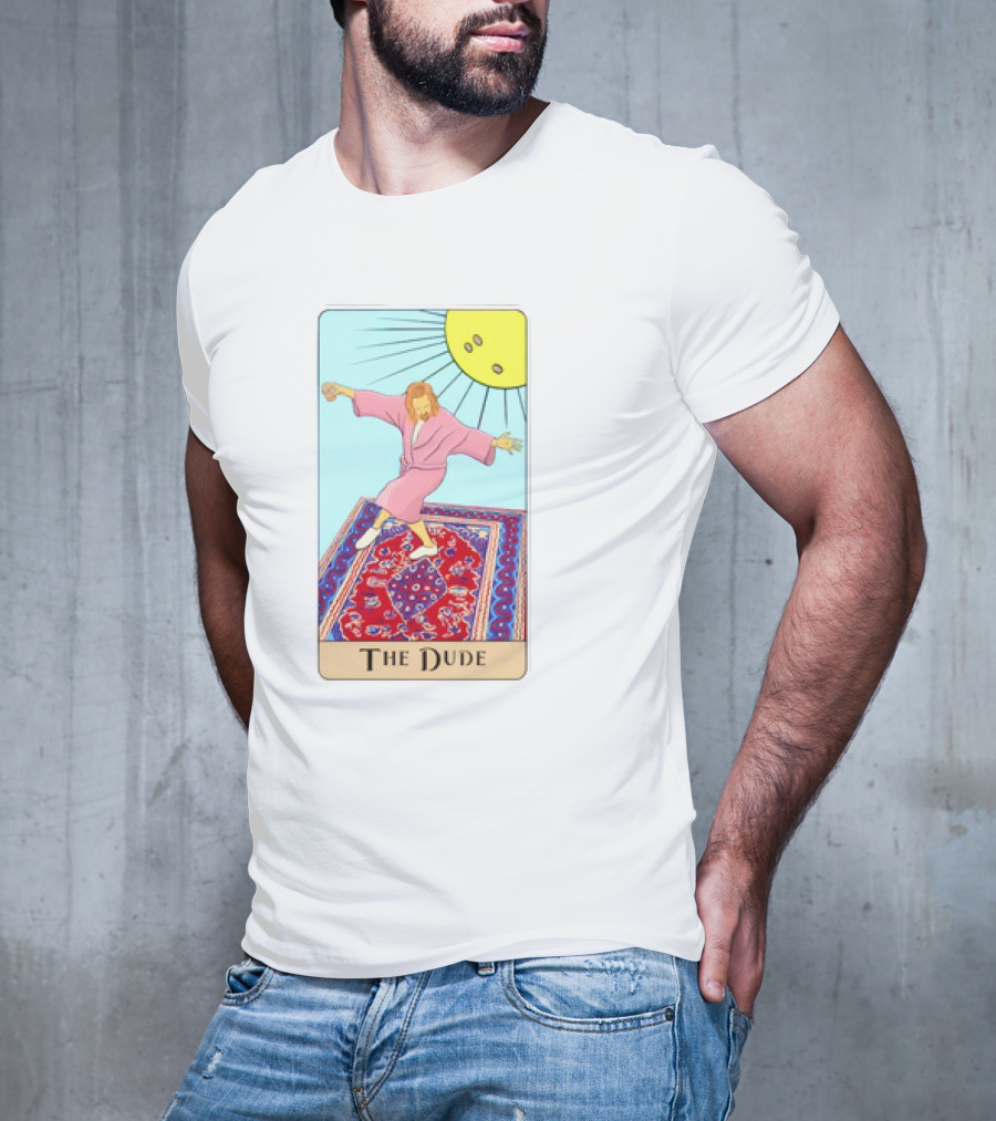 The Dude Tarot Card The Big Lebowski Bowling Rug Sun T-Shirt