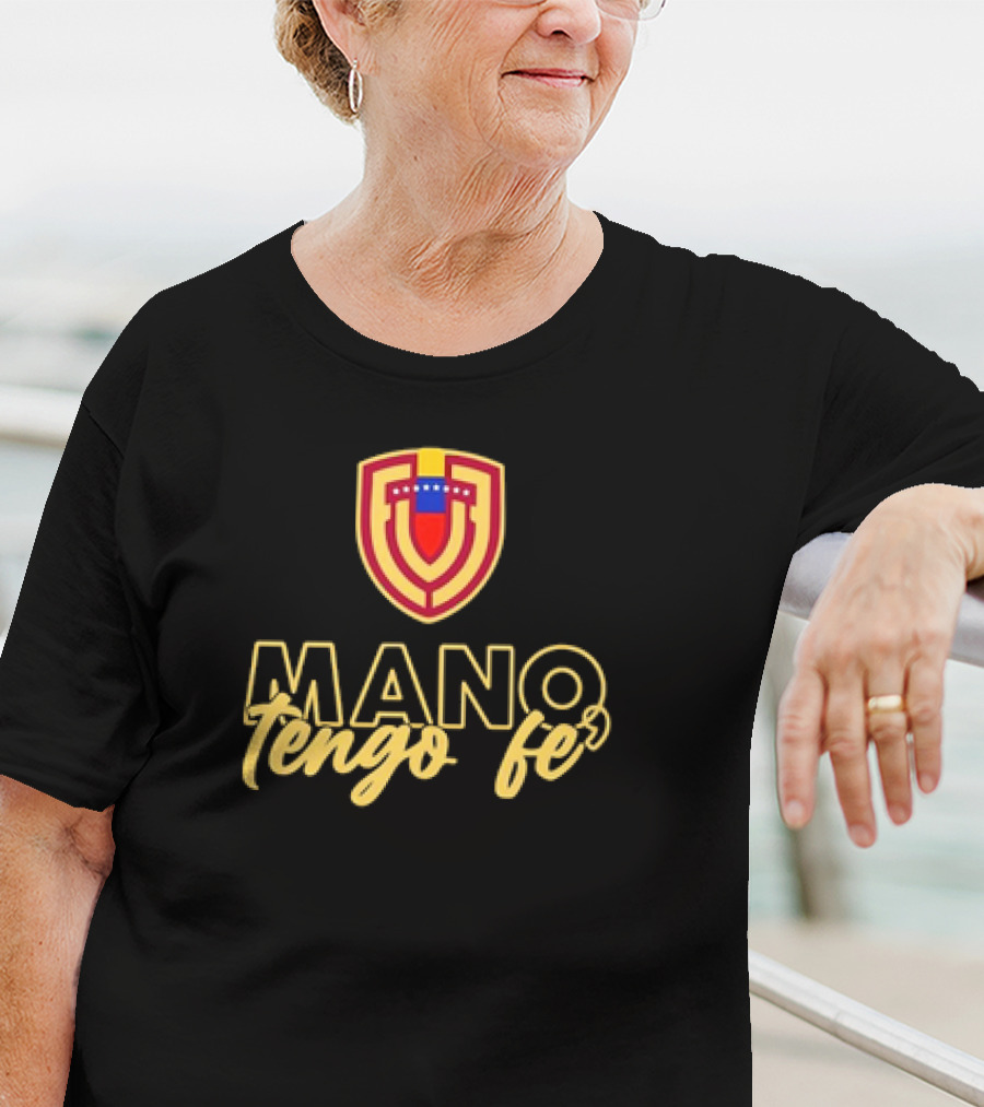 MANO TENGO FE Venezuela Football Team Logo Crest T-Shirt