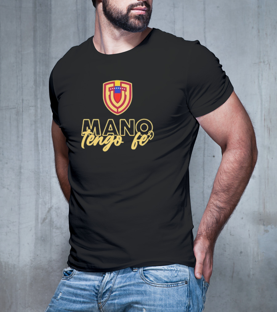 MANO TENGO FE Venezuela Football Team Logo Crest T-Shirt