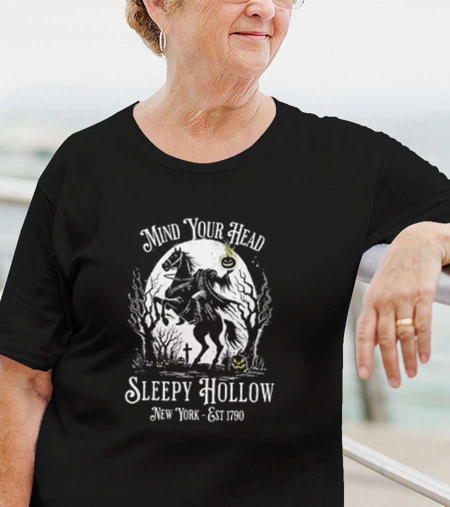 Mind Your Head Sleepy Hollow Headless Horseman New York Est 1790 Vintage T-Shirt