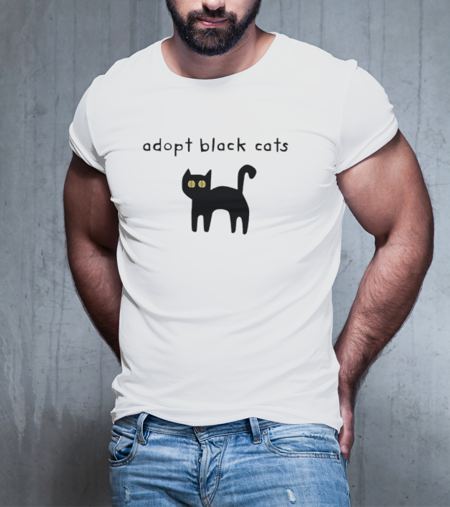 Adopt Black Cats With Yellow Eyes T-Shirt