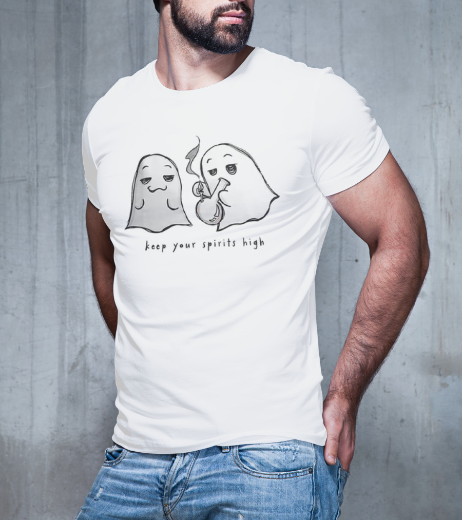 Keep Your Spirits High Ghosts Smoking T-Shirt
